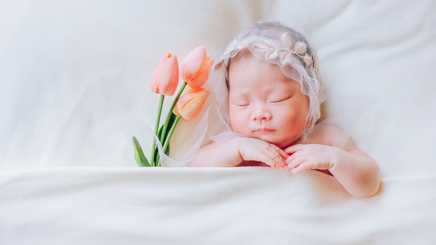 米子市ニューボーンフォト撮影