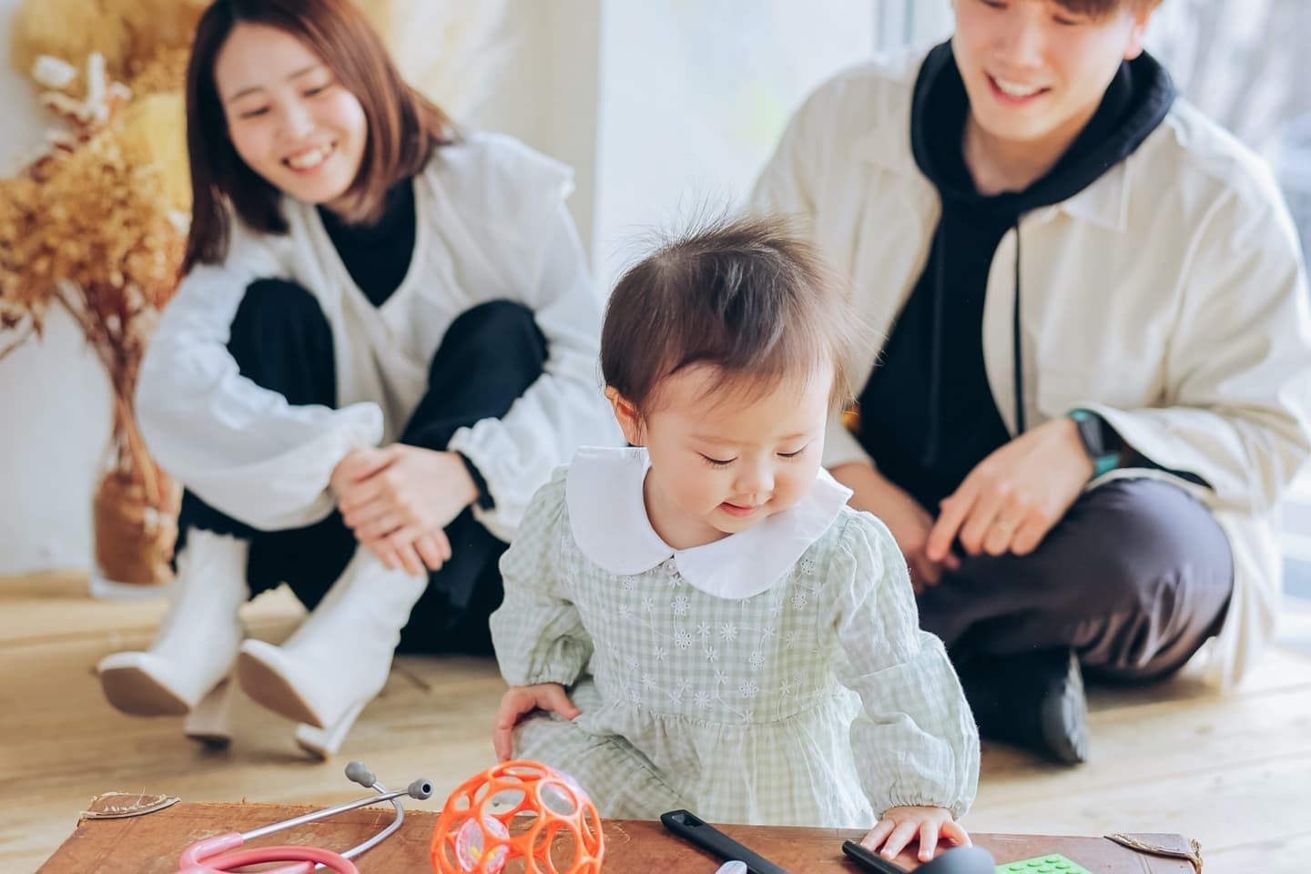 子供とお母さんお父さん