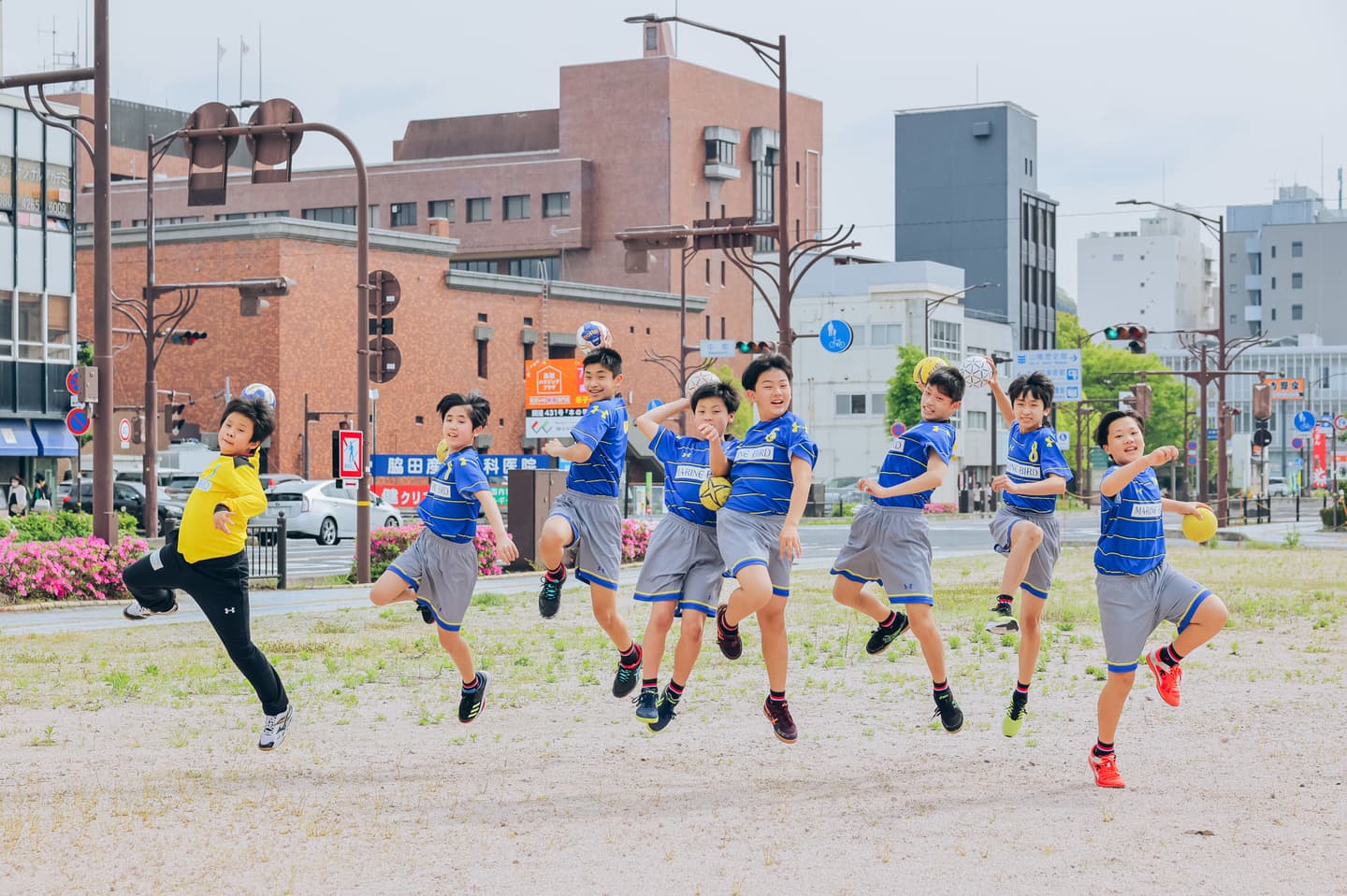 卒団記念写真撮影