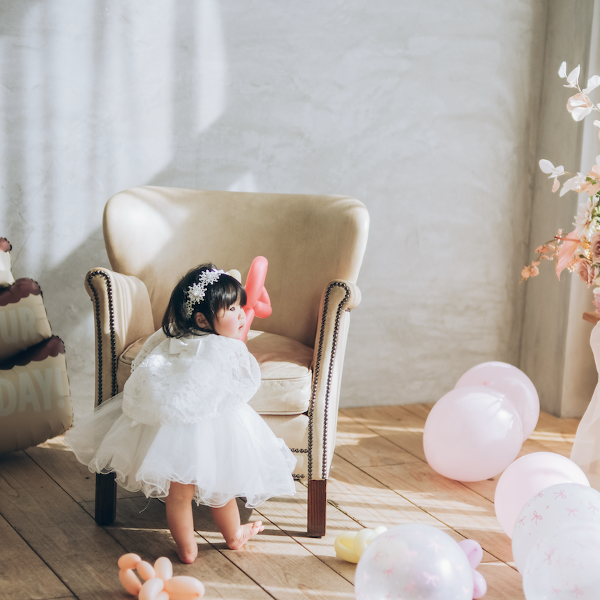 双子バースデーフォト撮影