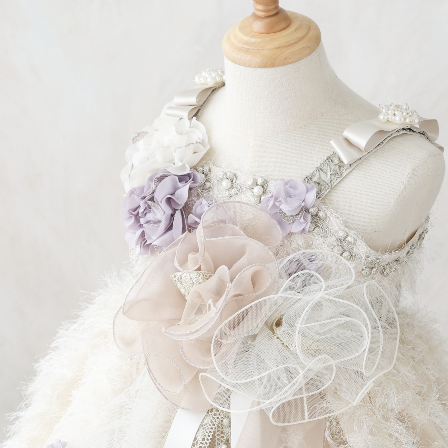 白い七五三洋装ドレス